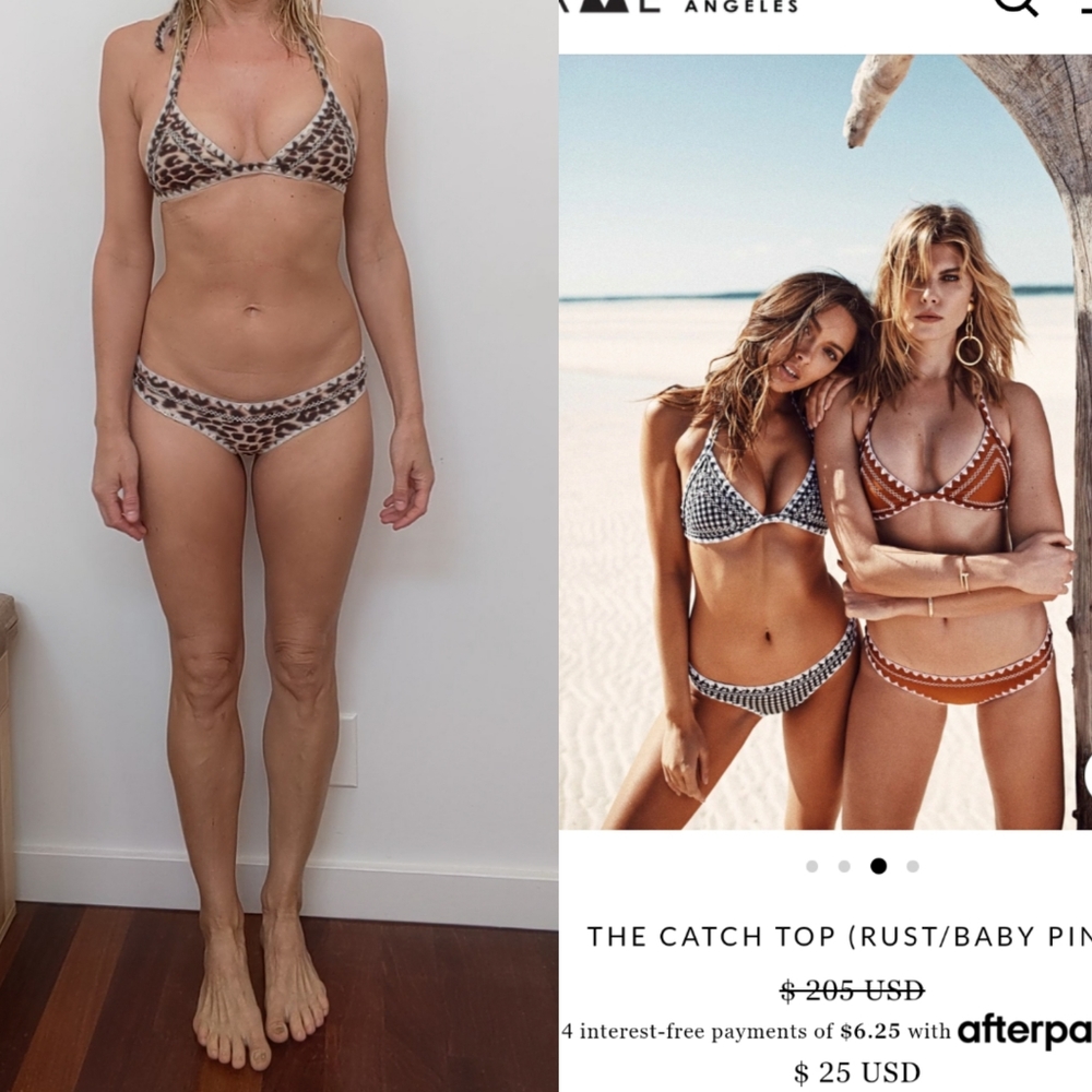 SAME SWIM mob wife most wanted Catch bikini animal print XS